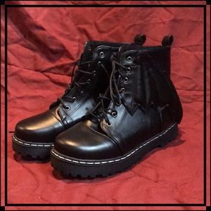 Bat Wing  Combat Boots